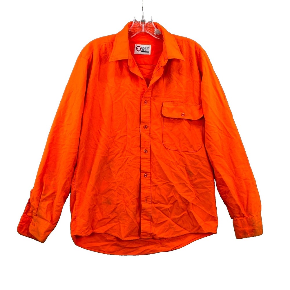 Vintage‎ Sports Afield Shirt Mens Medium Hunting Camping Outdoor Made in USA
